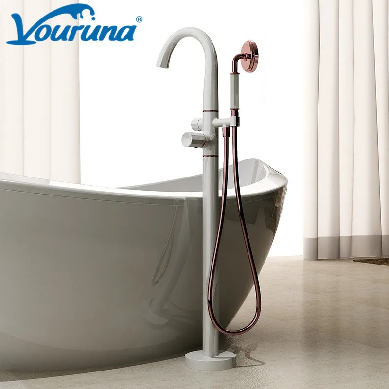 VOURUNA New Arrival Floor Mounted Bathtub Faucet Black&White Free Standed Tub Filler Shower Mixer Tap
VOURUNA New Arrival Floor Mounted Bathtub Faucet Black&White Free Standed Tub Filler Shower Mixer Tap