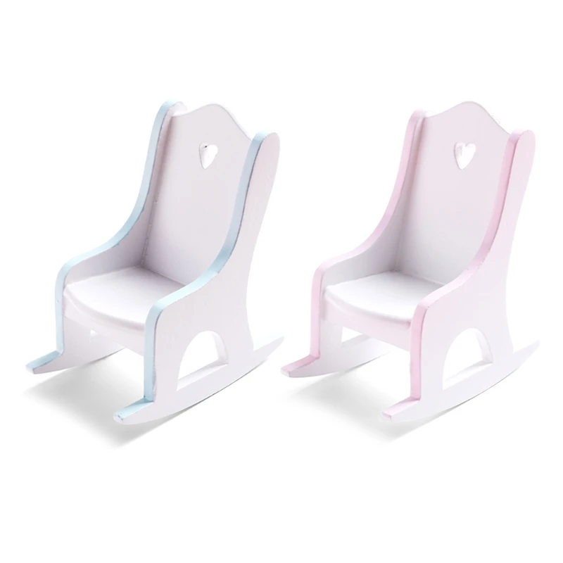 Wooden Rocking Chairs Doll House Wooden Chairs Model Chairs for Birthday Easter H9EF
Wooden Rocking Chairs Doll House Wooden Chairs Model Chairs for Birthday Easter H9EF