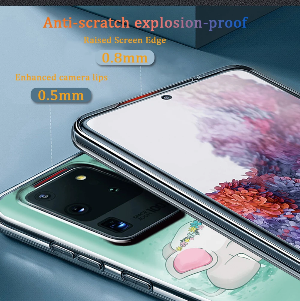 Elephant Case for Samsung A50 A51 A71 A70 A40 A20 A20E S10 S20 S9 S8 S7 Edge Ultra Puls Note 20 10 9 8 Ultra Plus Funda Cover
Elephant Case for Samsung A50 A51 A71 A70 A40 A20 A20E S10 S20 S9 S8 S7 Edge Ultra Puls Note 20 10 9 8 Ultra Plus Funda Cover