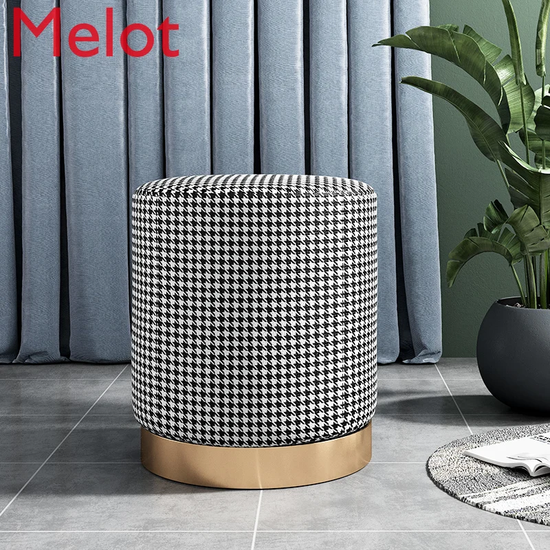 household shoe changing stool living room sofa round stool light luxury soft bag makeup chair fashion fabric footstool
household shoe changing stool living room sofa round stool light luxury soft bag makeup chair fashion fabric footstool