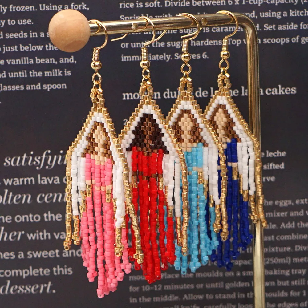 Religious Retro Religious Miyuki Rice Beads Earring Hand-woven Virgin Mary Long Tassel Earrings Bridal Wedding Jewelry
Religious Retro Religious Miyuki Rice Beads Earring Hand-woven Virgin Mary Long Tassel Earrings Bridal Wedding Jewelry