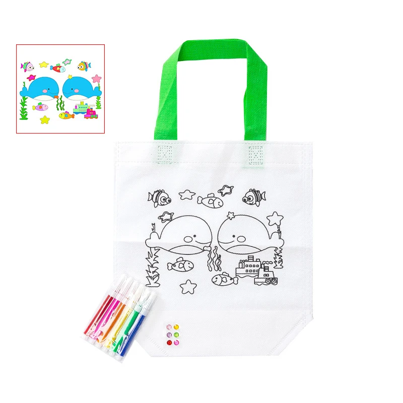 Child Toy DIY Painted Portable Canvas Bag Kindergarten Toy Material Package Children Toy Toys Girl Crafts Kids Craft Kits 
Child Toy DIY Painted Portable Canvas Bag Kindergarten Toy Material Package Children Toy Toys Girl Crafts Kids Craft Kits