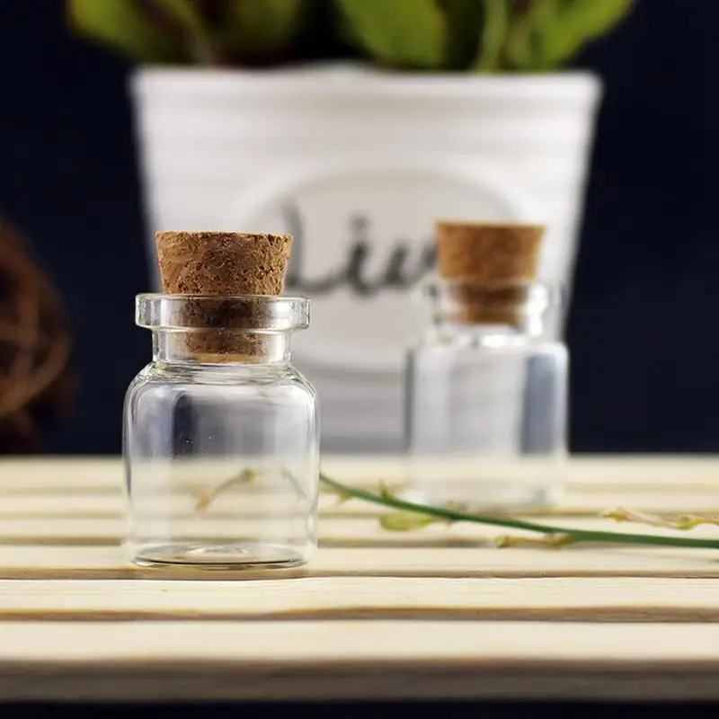 Small Bottle Containers Decoration Popular Mason Jar Message Vials Cheap Mini Glass Jars DIY Cork Stopper Ornaments | Красота и