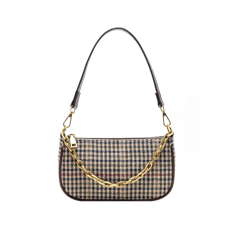 2020 Early Spring New Plaid Baguette Bag Chain Small Armpit Bag Simple Woolen Single Shoulder Messenger Mini Phone Bag
2020 Early Spring New Plaid Baguette Bag Chain Small Armpit Bag Simple Woolen Single Shoulder Messenger Mini Phone Bag