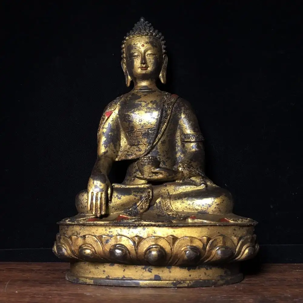 12 "Тибетский буддистский храм Старый Бронзовый свинка киновари Шакьямуни Будда медицины статуя Будды Амитабхи закрепить Будды
12 "Тибетский буддистский храм Старый Бронзовый свинка киновари Шакьямуни Будда медицины статуя Будды Амитабхи закрепить Будды