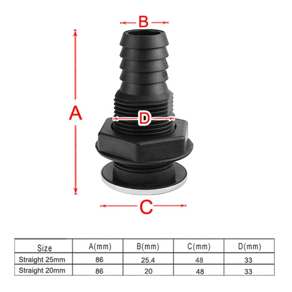 New 1PC 20mm Black Plastic Thru Hull Hose 3/4\" Fitting W/ Stainless Rim Boat Marine Nylon Material Kayak Caneo Boat Accessory
New 1PC 20mm Black Plastic Thru Hull Hose 3/4\" Fitting W/ Stainless Rim Boat Marine Nylon Material Kayak Caneo Boat Accessory