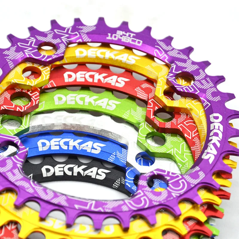 Deckas 104BCD круглая узкая широкая Горная велосипед 32T 34T 36T 38T кривошипная система