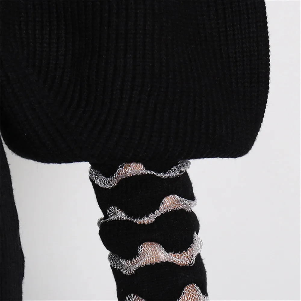 Fullyoung Pullover Sweater High Neck Puff Sleeve Stitching Loose Solid Color Winter New Style Fashion Temperament Women Sweater
Fullyoung Pullover Sweater High Neck Puff Sleeve Stitching Loose Solid Color Winter New Style Fashion Temperament Women Sweater