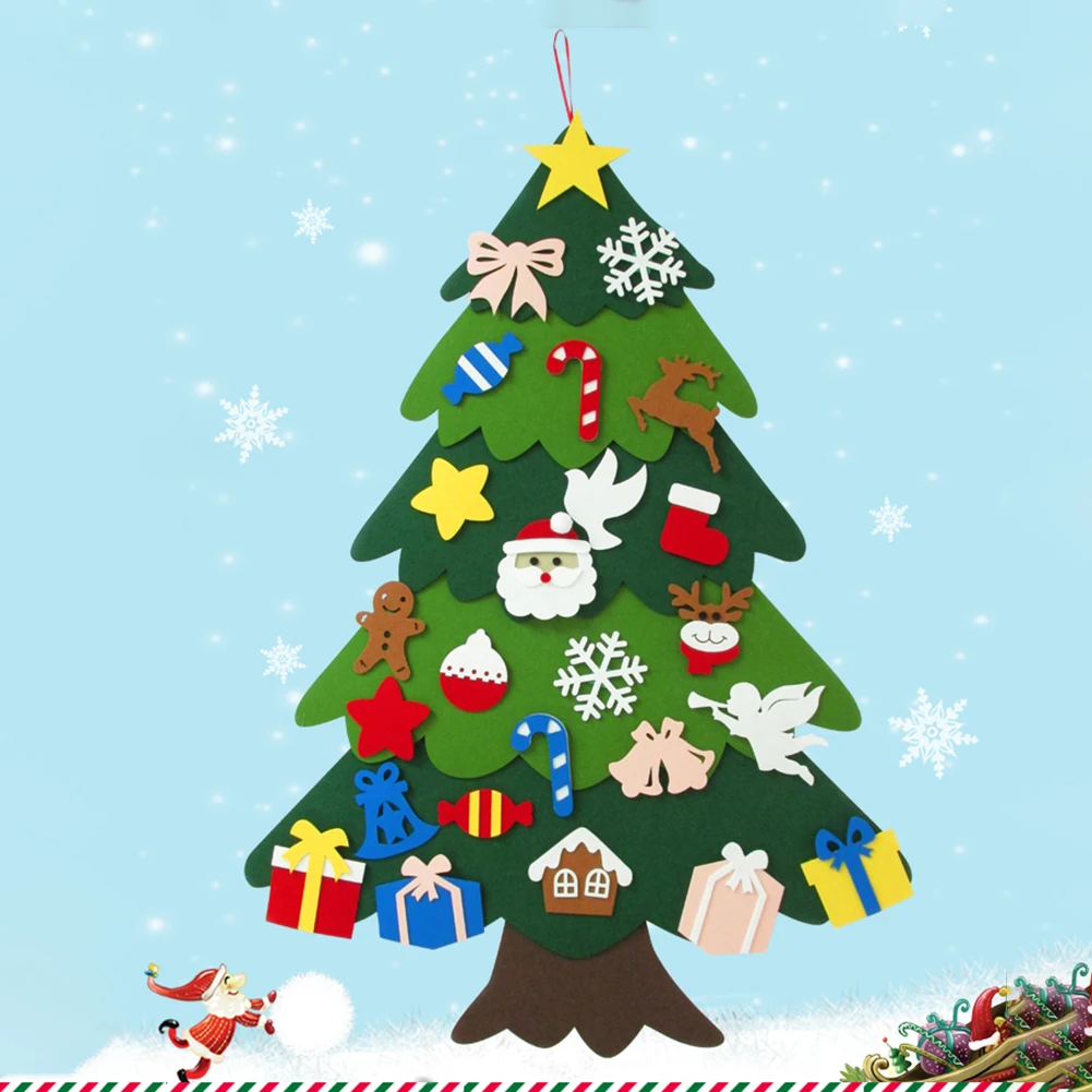 2021 Kids DIY Felt Christmas Tree with Ornaments Children New Year Gifts for Christmas Door Wall Hanging Decoration for Home
2021 Kids DIY Felt Christmas Tree with Ornaments Children New Year Gifts for Christmas Door Wall Hanging Decoration for Home