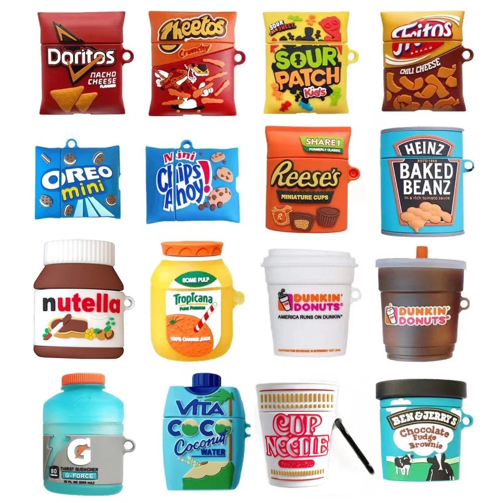 Silicone Earphone Case for Airpods Pro Chips Chocolate Drink Headphone Cover for Apple Air pods 2 1 Case Wireless Charging Cover
Silicone Earphone Case for Airpods Pro Chips Chocolate Drink Headphone Cover for Apple Air pods 2 1 Case Wireless Charging Cover