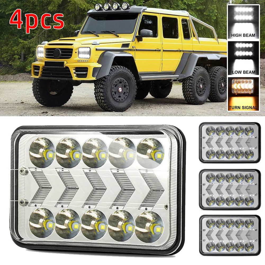 H4 Car Headlights Turn Signal High Beam Low Beam For Truck Square Lights (with Flow Steering) Auto Led Light Universal
H4 Car Headlights Turn Signal High Beam Low Beam For Truck Square Lights (with Flow Steering) Auto Led Light Universal