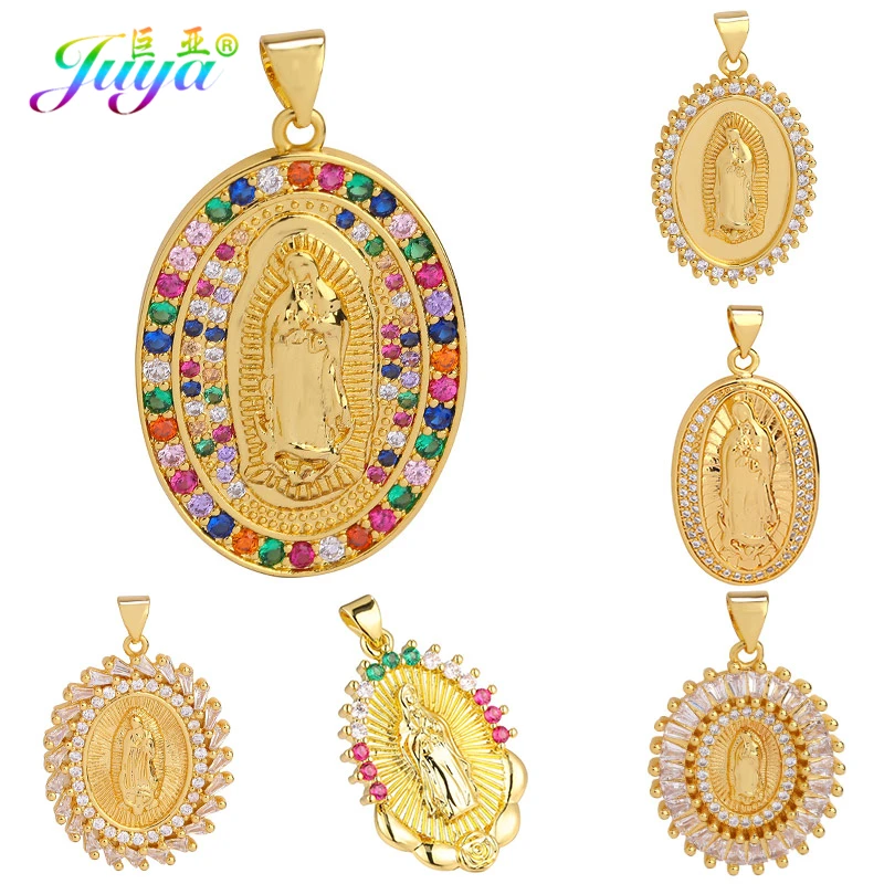 Juya Handmade 18K Real Gold Plated Zirconia Saint Benedict Virgin Mary Charms For DIY Religious Christian Pendant Jewelry Making
Juya Handmade 18K Real Gold Plated Zirconia Saint Benedict Virgin Mary Charms For DIY Religious Christian Pendant Jewelry Making