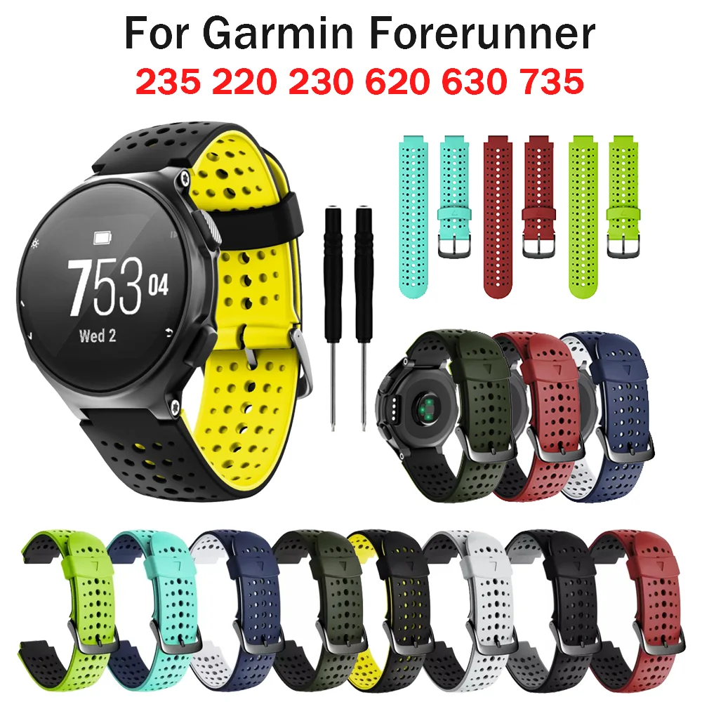 Watch Band Silicone Replacement Watchstrap For Garmin Forerunner 220/230/620/630/735XT/235Lite Bracelet Outdoor Sport Wristband
Watch Band Silicone Replacement Watchstrap For Garmin Forerunner 220/230/620/630/735XT/235Lite Bracelet Outdoor Sport Wristband