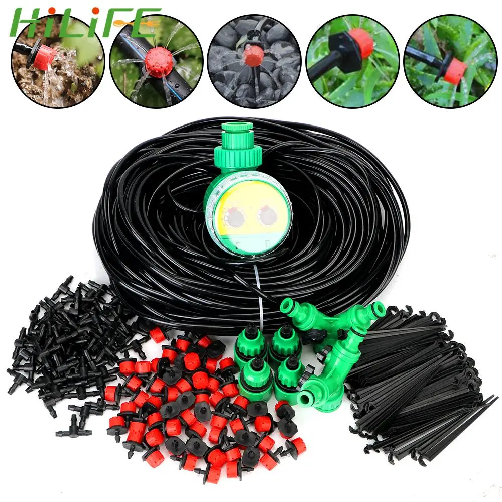 HILIFE Intelligent 50M Auto Irrigation Drippers Mist Set Garden Watering System Plant Watering Kit Water Drip Irrigation System
HILIFE Intelligent 50M Auto Irrigation Drippers Mist Set Garden Watering System Plant Watering Kit Water Drip Irrigation System