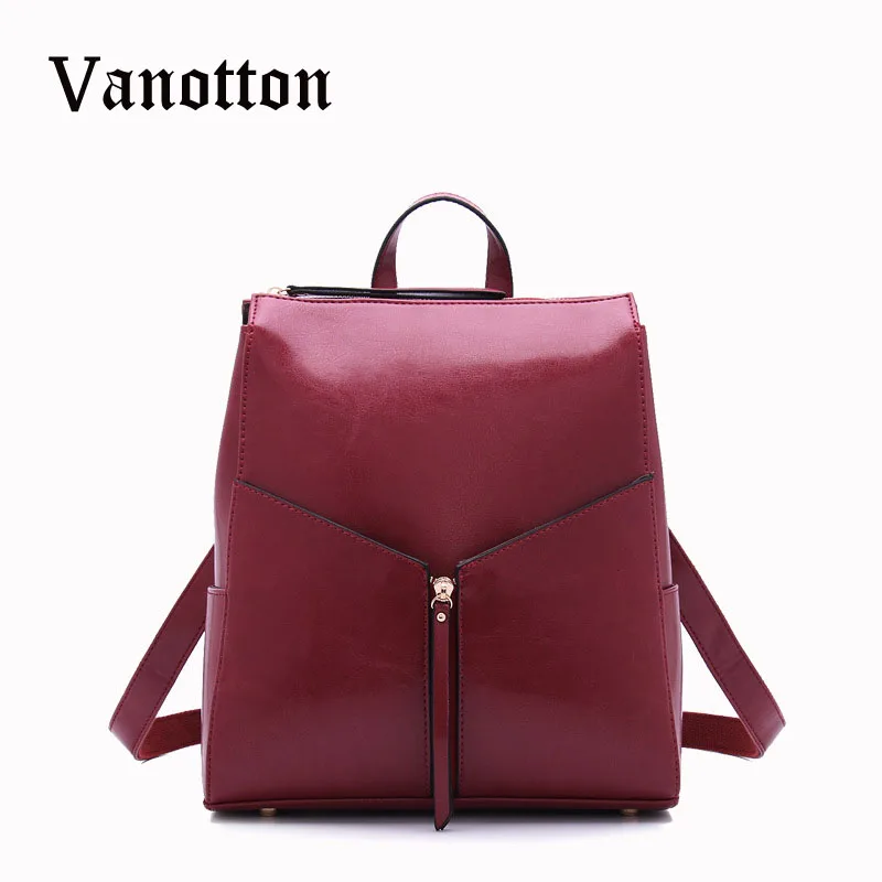 Women Oil Wax Cowhide Shoulders Bags Fashion Casual Preppy Style School Bags For Teenage Girls Bookbags Ladies Travel Backpacks
Women Oil Wax Cowhide Shoulders Bags Fashion Casual Preppy Style School Bags For Teenage Girls Bookbags Ladies Travel Backpacks