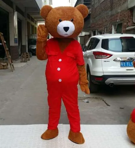 Teddy Costume Adult Teddy Bear Mascot Costume Fancy Dress Clothing Halloween Party Carnival Events Adult Size Free Shipping 
Teddy Costume Adult Teddy Bear Mascot Costume Fancy Dress Clothing Halloween Party Carnival Events Adult Size Free Shipping