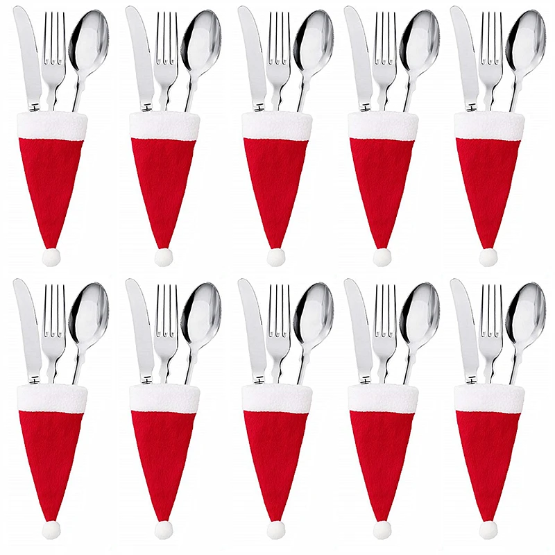 5PC Tableware Holder bag Christmas hat Christmas 2020 Christmas Decorations home decoration accessories Kitchen Tableware Holde
5PC Tableware Holder bag Christmas hat Christmas 2020 Christmas Decorations home decoration accessories Kitchen Tableware Holde