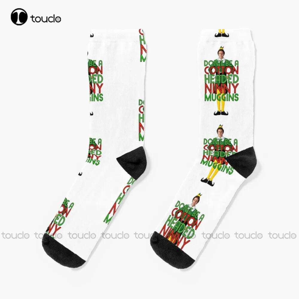 Don'T Be A Cotton Headed Ninny Muggins Elf Christmas Movie Buddy Will Ferrell Funny Socks Womens Hiking Socks 360° Digital Print
Don'T Be A Cotton Headed Ninny Muggins Elf Christmas Movie Buddy Will Ferrell Funny Socks Womens Hiking Socks 360° Digital Print