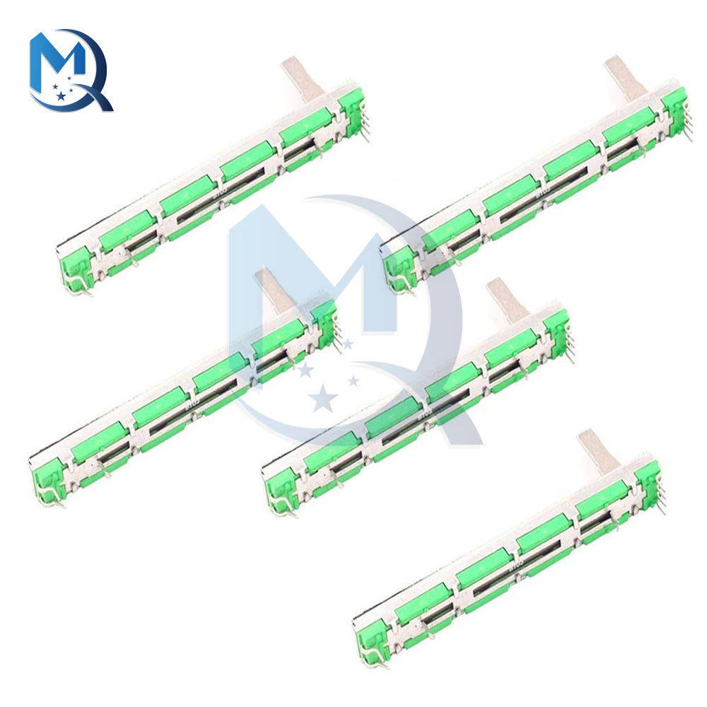 5Pcs B103 75mm Potentiometer Dual Channel Fader Straight Slide Liner Mixer Fader Variable Resistors for Dimming Tuning
5Pcs B103 75mm Potentiometer Dual Channel Fader Straight Slide Liner Mixer Fader Variable Resistors for Dimming Tuning