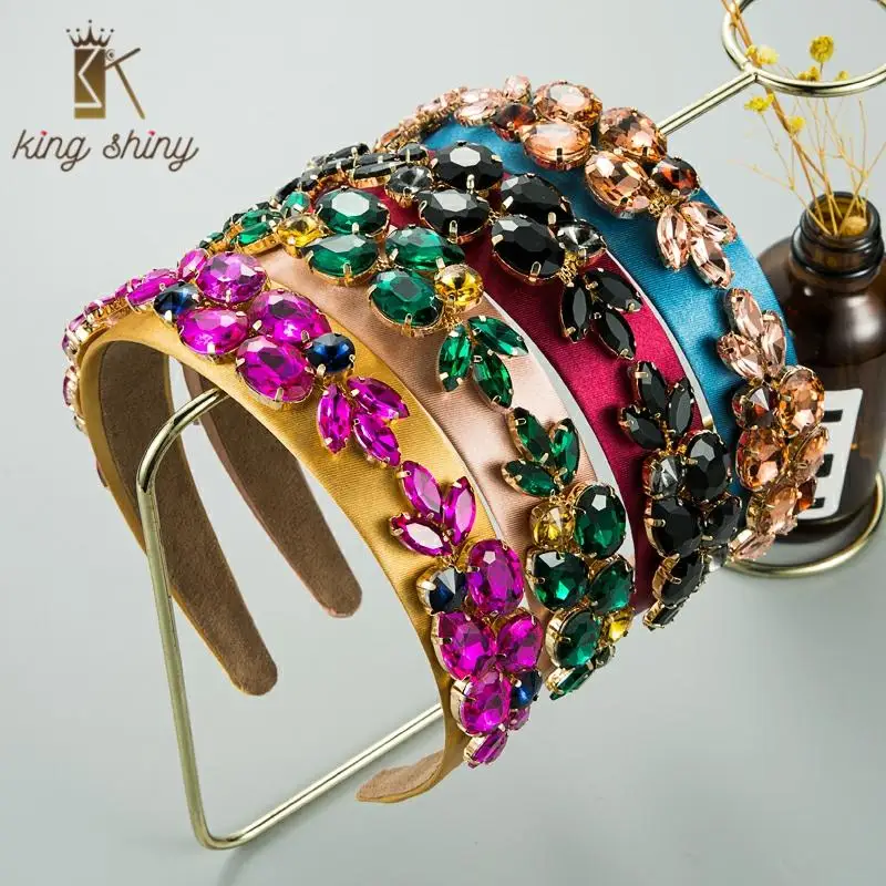 Exquisite Baroque Multi Color Crystal Flower Headband Elegant Solid Color Fabric Hairband Female Party Hair Accessories Headwear
Exquisite Baroque Multi Color Crystal Flower Headband Elegant Solid Color Fabric Hairband Female Party Hair Accessories Headwear