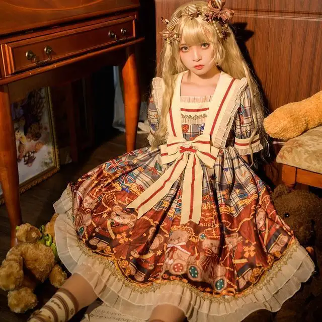 MAGOGO Summer Short Sleeve Lolita Dress Costume Women New Fashion Soft Girls Bow Dress 2Colors Size S-L
MAGOGO Summer Short Sleeve Lolita Dress Costume Women New Fashion Soft Girls Bow Dress 2Colors Size S-L