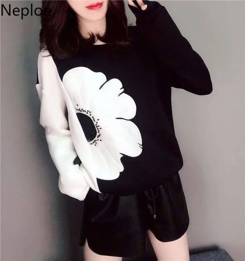 Neploe O Neck Thick Warm Hoodies Contrast Color Patchwork Flower Pattern Sweatshirt Autumn Winter Long Sleeve Pullover Top 48143
Neploe O Neck Thick Warm Hoodies Contrast Color Patchwork Flower Pattern Sweatshirt Autumn Winter Long Sleeve Pullover Top 48143