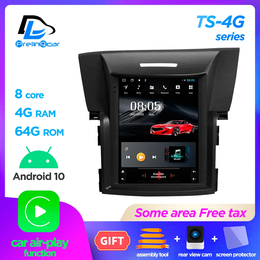 Android 10 0 Автомобильный gps мультимедийный стерео радио плеер для honda CRV 2012-2016 лет