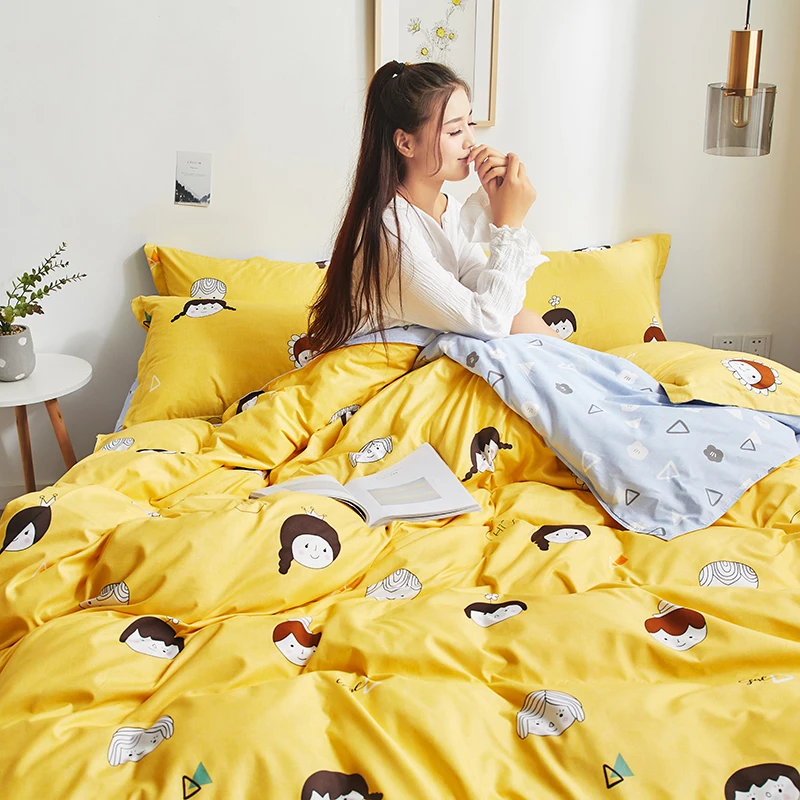 Korea style cute bedding set bed sheets set duvet cover sheet pillowcase bed linen for children adult queen size
Korea style cute bedding set bed sheets set duvet cover sheet pillowcase bed linen for children adult queen size