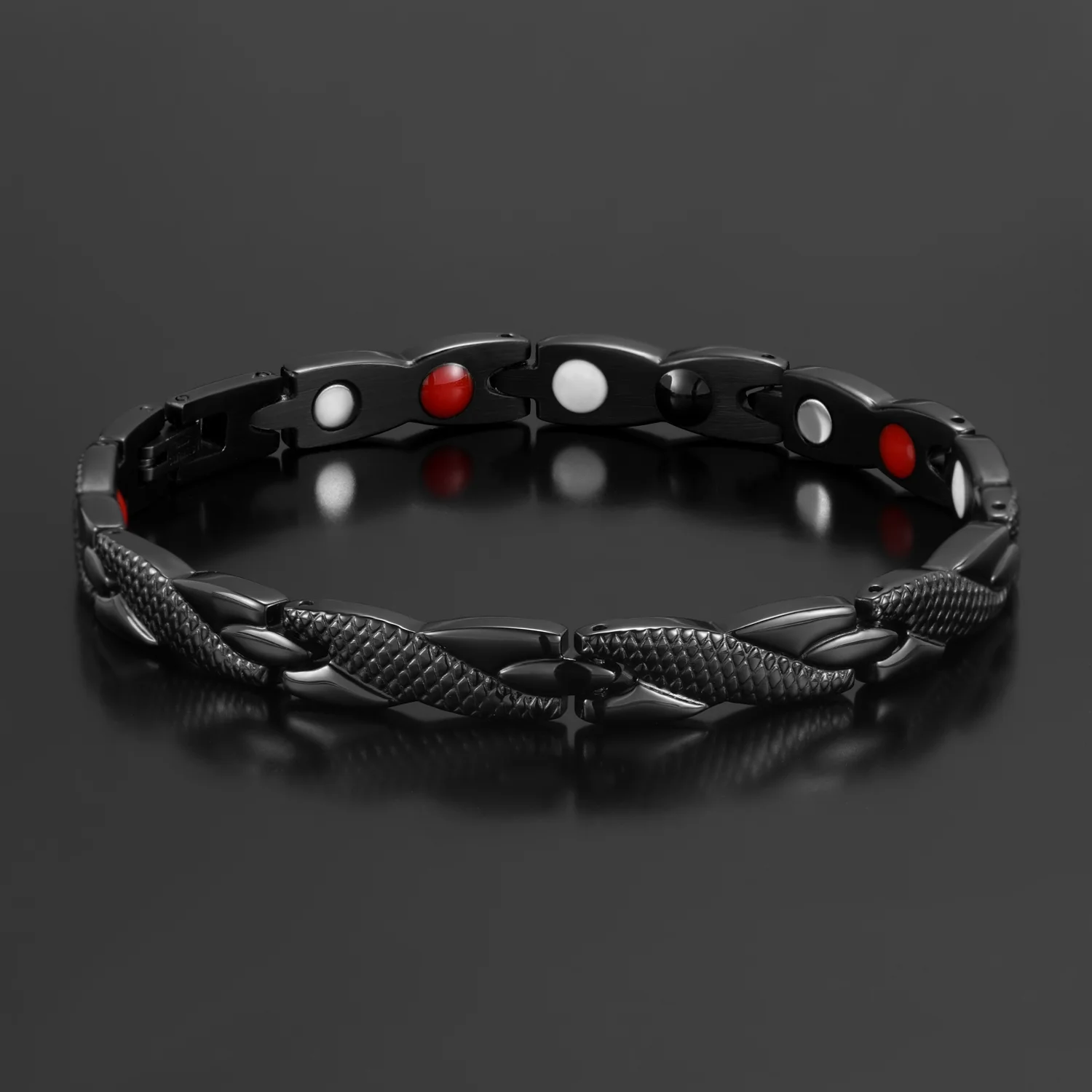Nantii Magnetic Women Bracelet Health Therapy Arthritis Stainless Steel Black Chain Link for Pain Relief
Nantii Magnetic Women Bracelet Health Therapy Arthritis Stainless Steel Black Chain Link for Pain Relief