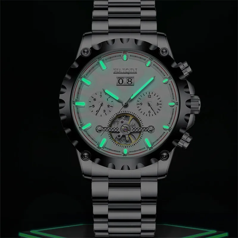 NEW Haiqin Top brand Luxury Men's Watches Stainless Steel zegarek mechaniczny Wristwatches male waterproof relojes hombre 2020
NEW Haiqin Top brand Luxury Men's Watches Stainless Steel zegarek mechaniczny Wristwatches male waterproof relojes hombre 2020