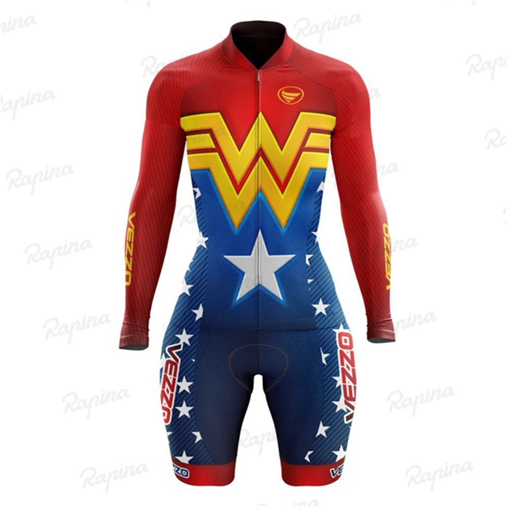 Veezo Team Women's Long Sleeve Outdoor Bicycle Sexy Professional Ciclismo Jumpsuit Bike Clothing Cycling Triathlon Summer 2021
Veezo Team Women's Long Sleeve Outdoor Bicycle Sexy Professional Ciclismo Jumpsuit Bike Clothing Cycling Triathlon Summer 2021