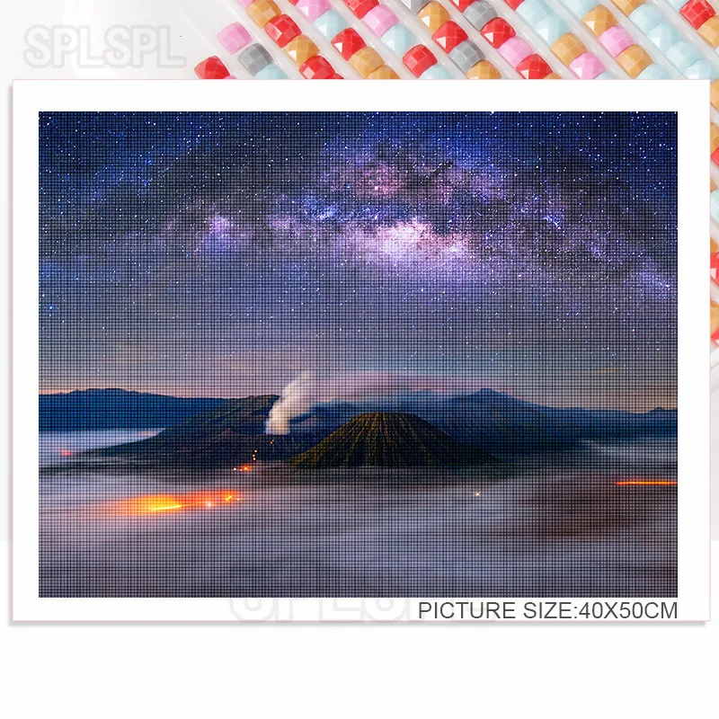 5D Diamond Painting Landscape Fantasy Starry Sky Volcano Sea Mist Forest Snowy Mountain Bedroom Restaurant Kitchen Poster
5D Diamond Painting Landscape Fantasy Starry Sky Volcano Sea Mist Forest Snowy Mountain Bedroom Restaurant Kitchen Poster