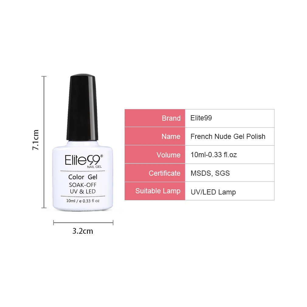 Elite99 10ml Nude Color Jelly UV Gel Nail Polish Translucent Gel Polish Semi Permanent Nail Art Lacquer Base Top Coat Gellak
Elite99 10ml Nude Color Jelly UV Gel Nail Polish Translucent Gel Polish Semi Permanent Nail Art Lacquer Base Top Coat Gellak
