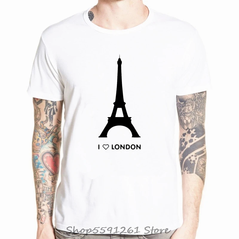 Футболка с надписью «I Love London», модная футболка с изображением Эйфелевой башни и смешным дизайном, Мужская мягкая модная хипстерская футбол...
Футболка с надписью «I Love London», модная футболка с изображением Эйфелевой башни и смешным дизайном, Мужская мягкая модная хипстерская футбол...