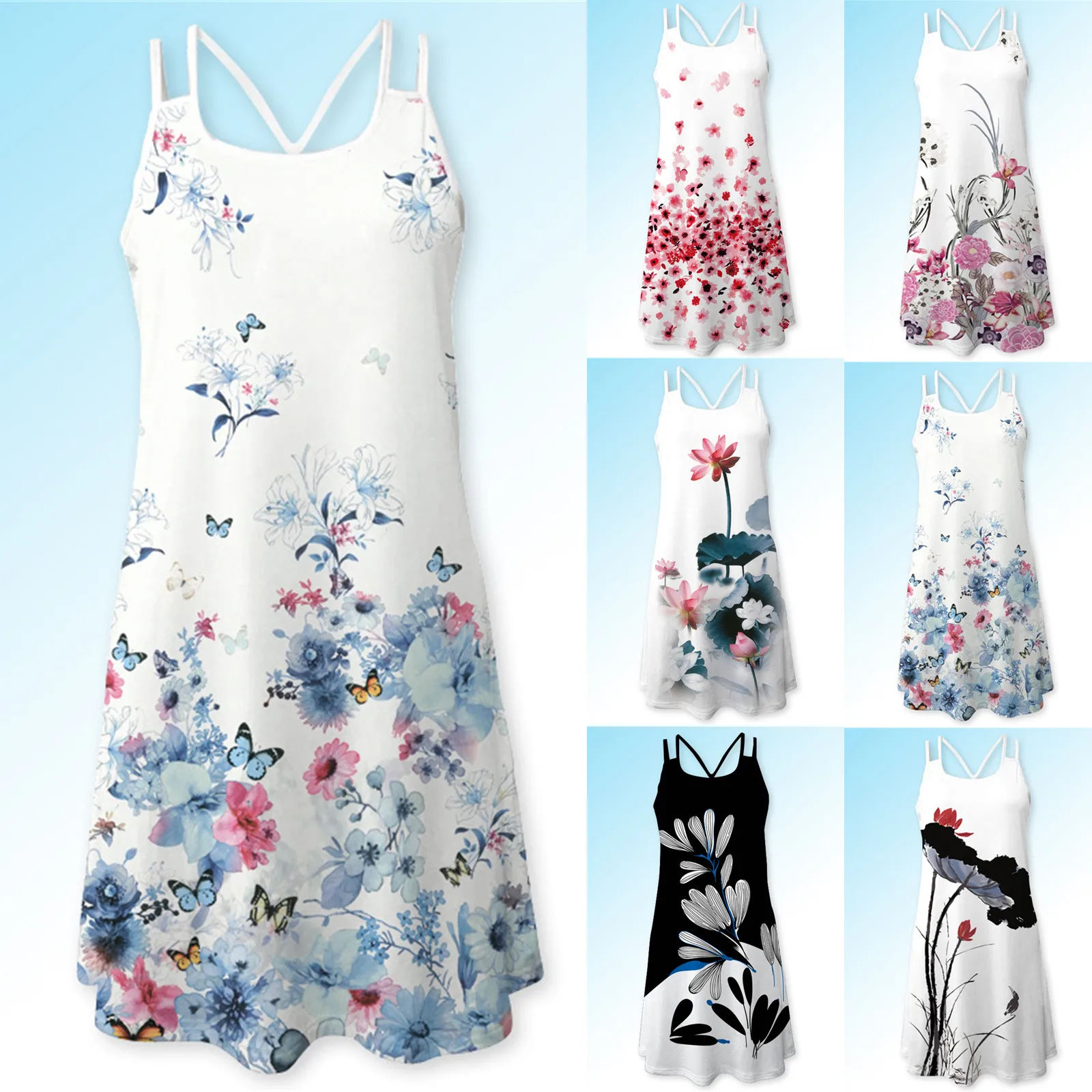 Printed women's summer dress sleeveless 3D SLING DRESS loose and comfortable skirt girl 2021 SAGACE
Printed women's summer dress sleeveless 3D SLING DRESS loose and comfortable skirt girl 2021 SAGACE
