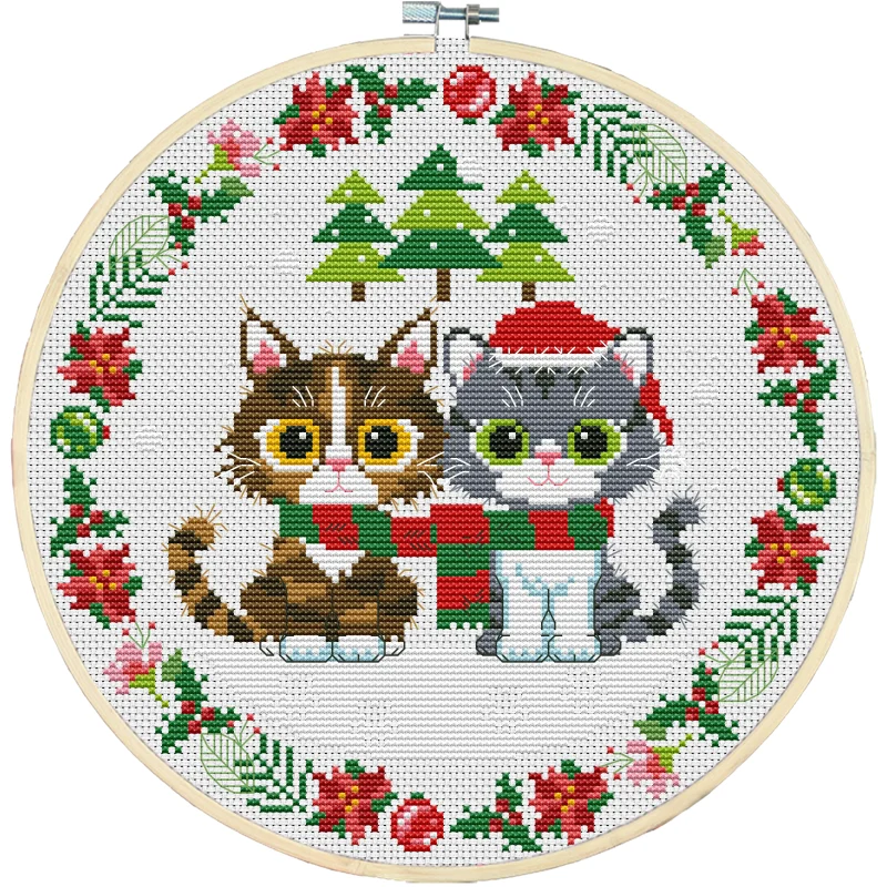 Needlework,DMC 11&14CT Sets For Embroidery Kits,Two Kitten Cats Pattern Cross Stitch DIY Painting Christmas Gift Wedding Decor 
Needlework,DMC 11&14CT Sets For Embroidery Kits,Two Kitten Cats Pattern Cross Stitch DIY Painting Christmas Gift Wedding Decor
