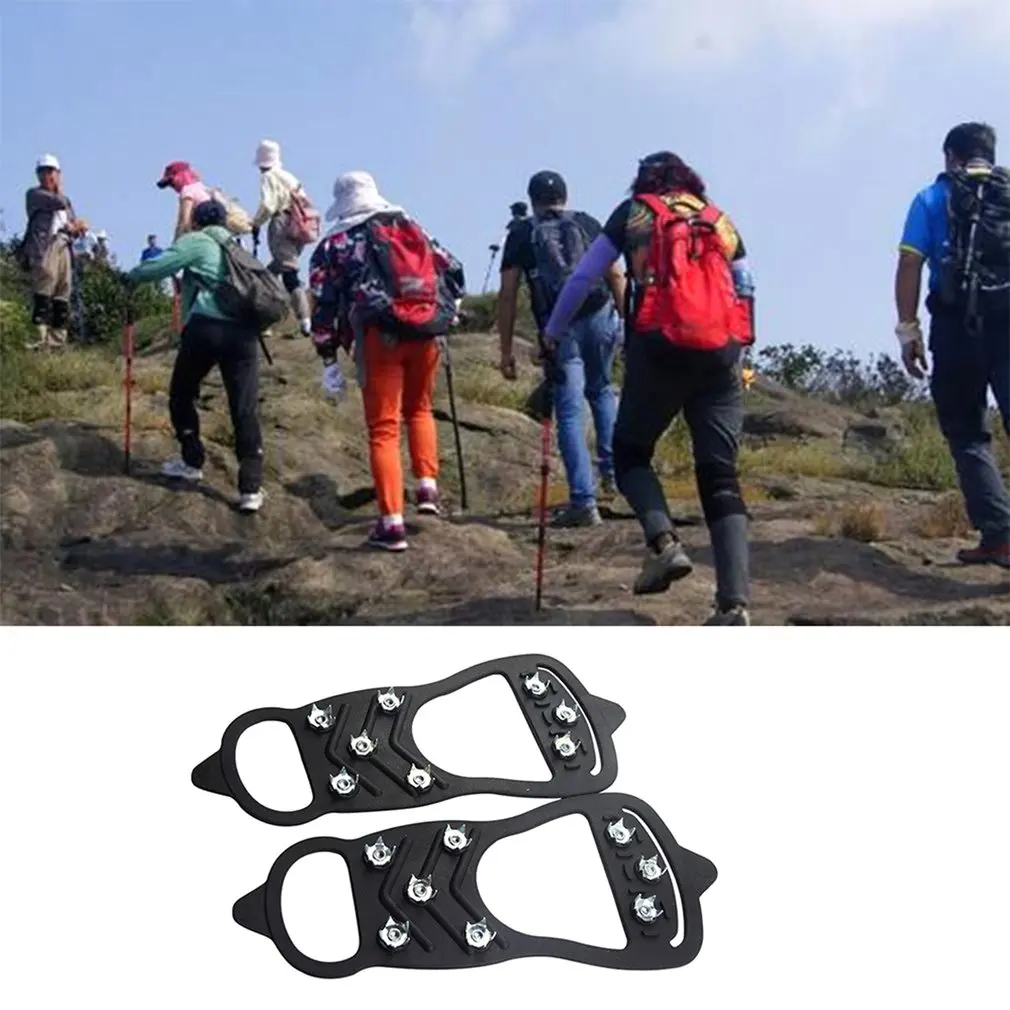 1 Pair 8/10Tooth Anti-Skid Snow Ice Climbing Shoe Spikes Ice Grips Cleats Crampons Winter Climbing Anti Slip Shoes Cover
1 Pair 8/10Tooth Anti-Skid Snow Ice Climbing Shoe Spikes Ice Grips Cleats Crampons Winter Climbing Anti Slip Shoes Cover
