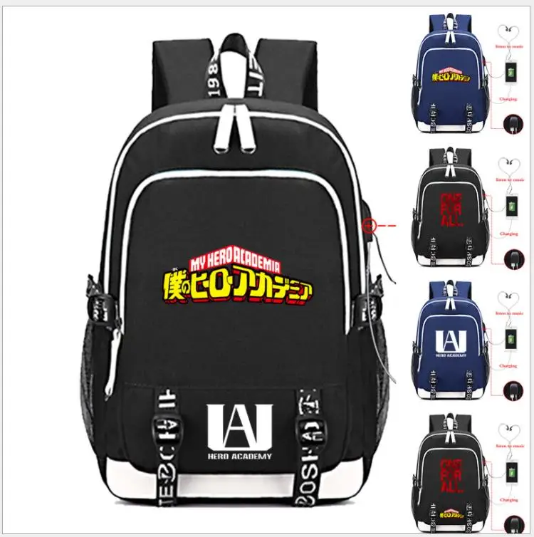 Рюкзак для ноутбука с USB зарядкой My Boku водонепроницаемый школьный ранец
