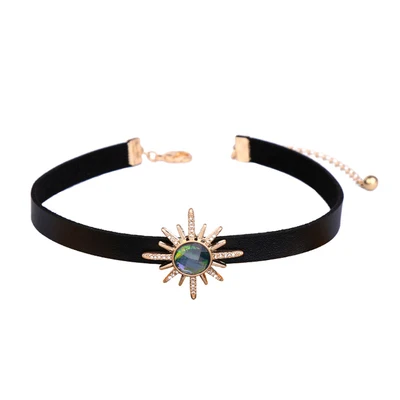 Hot Sale Star Crystal Setting Pendant Necklace Alloy Leather Chokers Necklaces Fashion Jewelry for Women and Girl Wholesale
Hot Sale Star Crystal Setting Pendant Necklace Alloy Leather Chokers Necklaces Fashion Jewelry for Women and Girl Wholesale