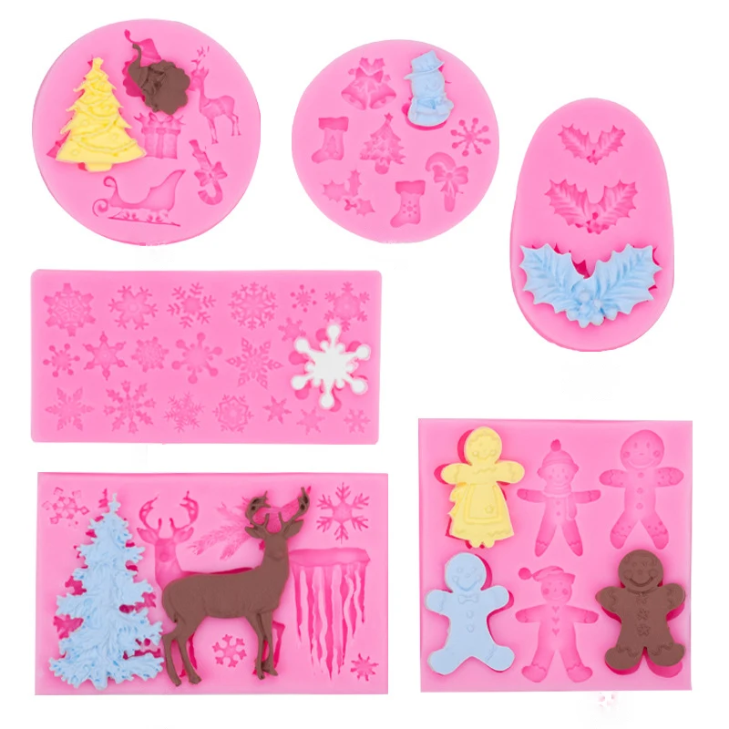 Christmas Mold Elk Snowflake Snowman Gingerbread Man Silicone DIY Handmade Project Jewelry Cake Chocolate Fudge Silicone Mold
Christmas Mold Elk Snowflake Snowman Gingerbread Man Silicone DIY Handmade Project Jewelry Cake Chocolate Fudge Silicone Mold