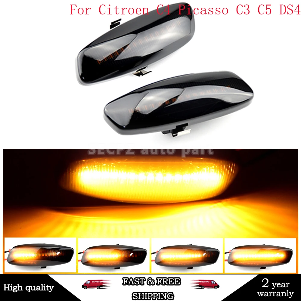 2Pcs Dynamic LED Side Marker Lights Turn Signal Light Blinker For Citroen C3 C4 C5 DS3 DS4 For Peugeot 207 308 3008 5008 RCZ
2Pcs Dynamic LED Side Marker Lights Turn Signal Light Blinker For Citroen C3 C4 C5 DS3 DS4 For Peugeot 207 308 3008 5008 RCZ