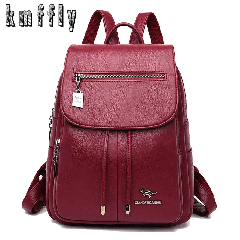 New High Quality Leather Backpacks Women High Capacity Shoulder Bag Lady Travel Backpack Mochilas School Bags for Teenage Girls
New High Quality Leather Backpacks Women High Capacity Shoulder Bag Lady Travel Backpack Mochilas School Bags for Teenage Girls