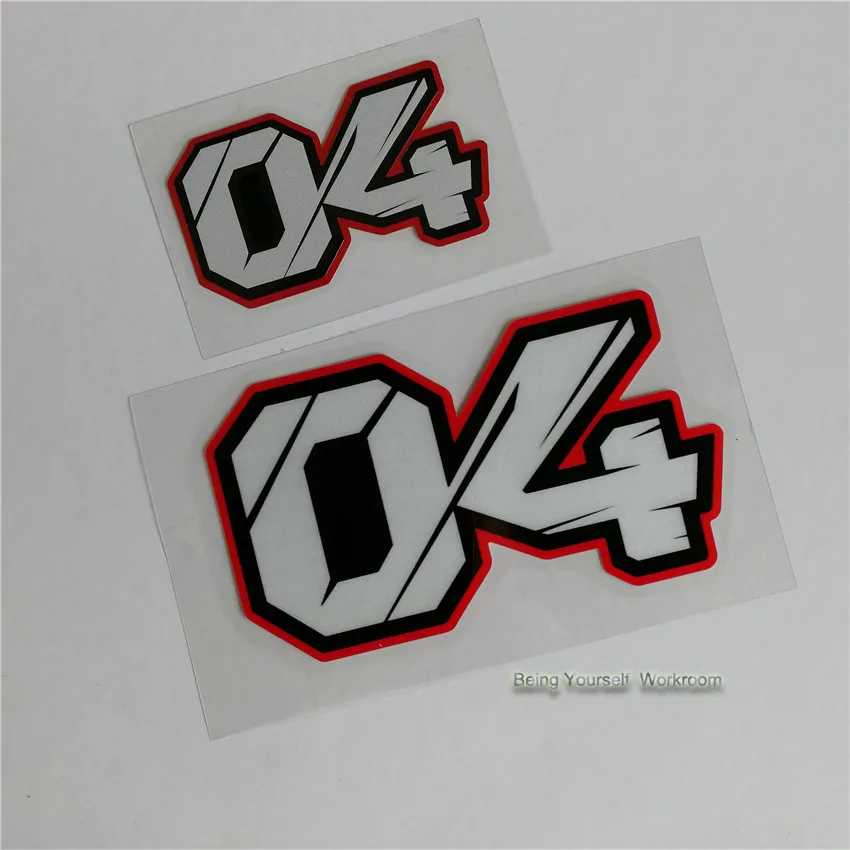 Reflective Motorsport No.04 Sticker Andrea Dovizioso Vnyl Car Sticker Car Styling Motorcycle Race Bike Decals Motocross
Reflective Motorsport No.04 Sticker Andrea Dovizioso Vnyl Car Sticker Car Styling Motorcycle Race Bike Decals Motocross