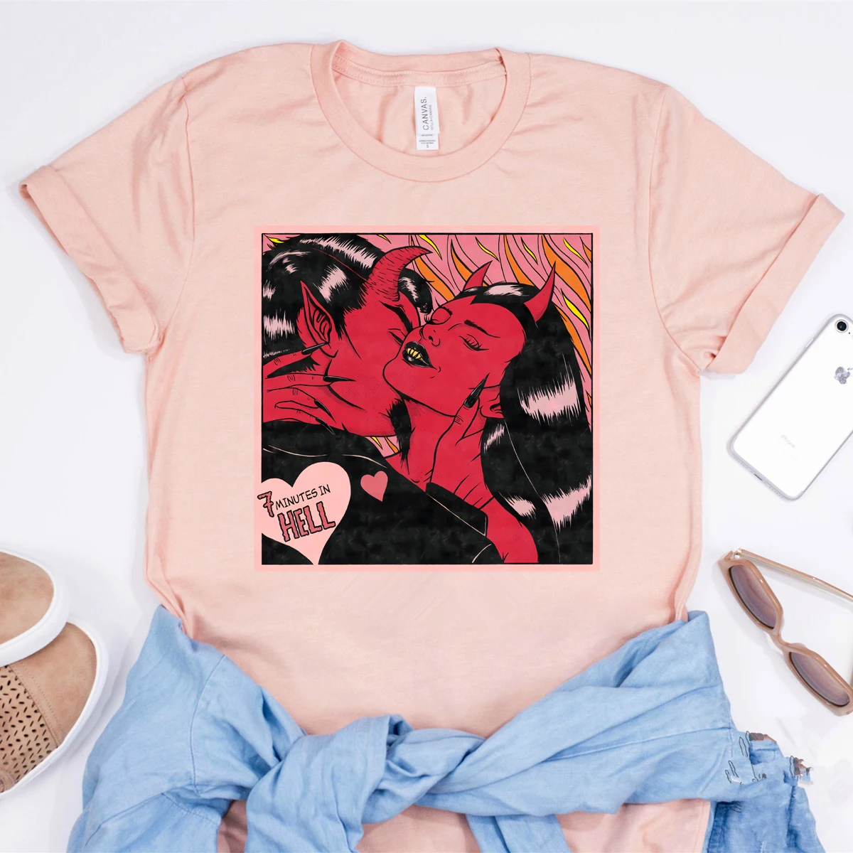 2020 Devil Demon Kissing Romance Shirt 7 Minutes In Hell Drawing Shirts Devil Aesthetic T-shirt Cool Gothic Tee
2020 Devil Demon Kissing Romance Shirt 7 Minutes In Hell Drawing Shirts Devil Aesthetic T-shirt Cool Gothic Tee