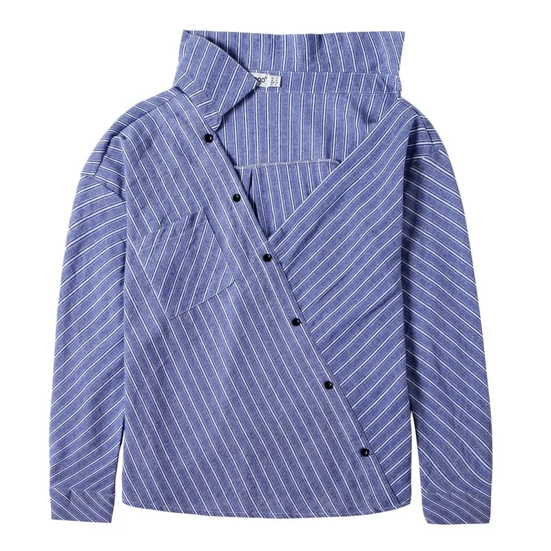 European and American Women's Striped Shirt CS522 Blusas Mujer De Moda 2020 Women Blouse Cotton Plus Size 
European and American Women's Striped Shirt CS522 Blusas Mujer De Moda 2020 Women Blouse Cotton Plus Size