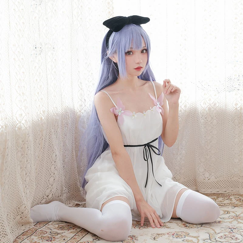 

Game Azur Lane HMS Unicorn Cosplay Costume Women Cute White Dress Causal Sleepwear Nightgown Halloween Carnival Party Outfits