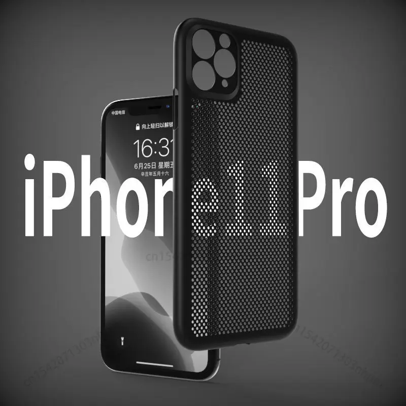 For iPhone 11 Pro Max Hollow hole Cover Ultrathin PP Heat Dissipation Breathable Cooling Case
For iPhone 11 Pro Max Hollow hole Cover Ultrathin PP Heat Dissipation Breathable Cooling Case