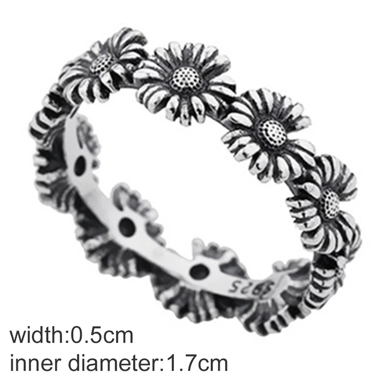 1Pcs Vintage Sterling Silver Daisy Opening Ring For Women Jewelry Gifts Wholesale
1Pcs Vintage Sterling Silver Daisy Opening Ring For Women Jewelry Gifts Wholesale