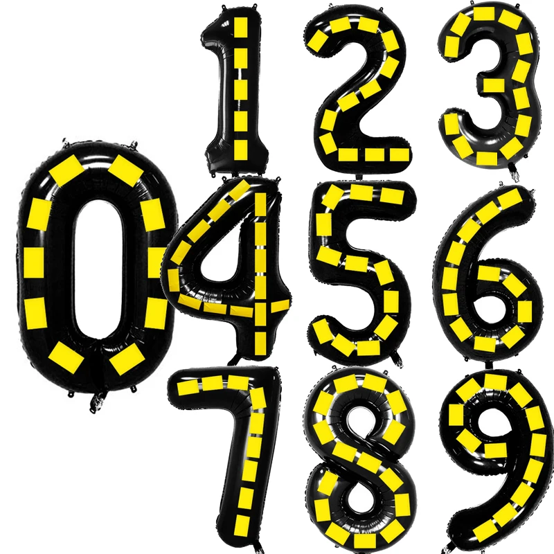 0-9 Number Balloon 32inch Black Digital Balloon Kids Birthday City Construction Party Vehicle Ballon Baby Shower Supplies
0-9 Number Balloon 32inch Black Digital Balloon Kids Birthday City Construction Party Vehicle Ballon Baby Shower Supplies