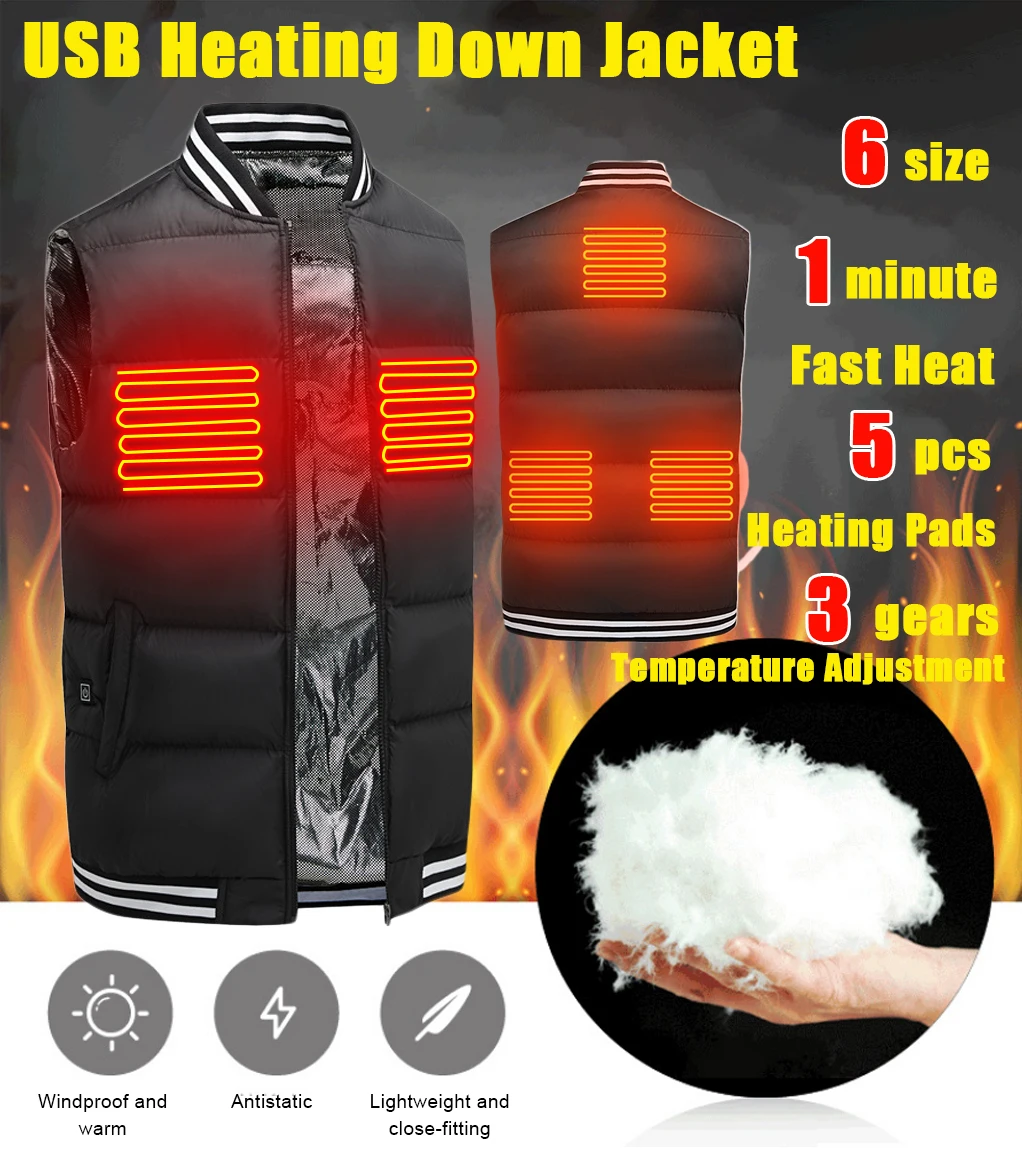 5 Zone Smart Heating Vest with USB Charging Heating Vest Men and Women of the Same Style Outdoor Board Fishing Warm Clothing
5 Zone Smart Heating Vest with USB Charging Heating Vest Men and Women of the Same Style Outdoor Board Fishing Warm Clothing